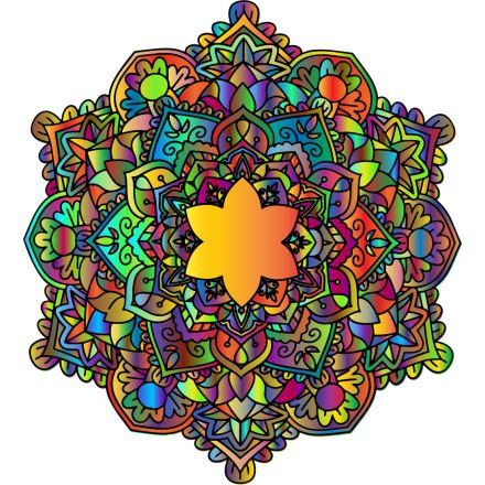 Virág mandala, falmatrica