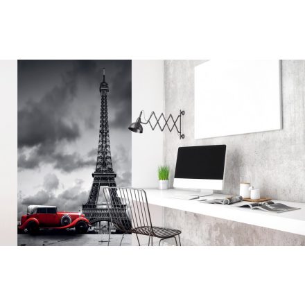 Eiffel-torony piros autóval, poszter tapéta 150*250 cm