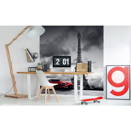 Eiffel-torony piros autóval, poszter tapéta 225*250 cm