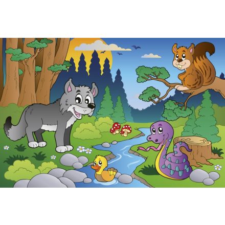 Az erdő állatai, poszter tapéta 375*250 cm
