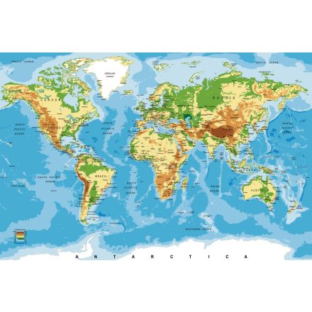 World map, poszter tapéta 375*250 cm